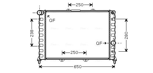 Радиатор охлаждение двигателя AVA QUALITY COOLING ALA2091