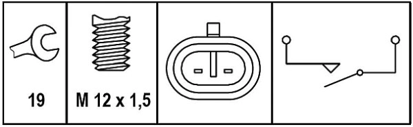 Выключатель фара заднего хода HELLA/BEHR/PAGID 6ZF 008 621-261