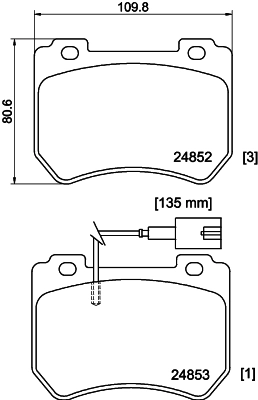 Комплект тормозных колодок дисковый тормоз HELLA/BEHR/PAGID 8DB 355 014-651
