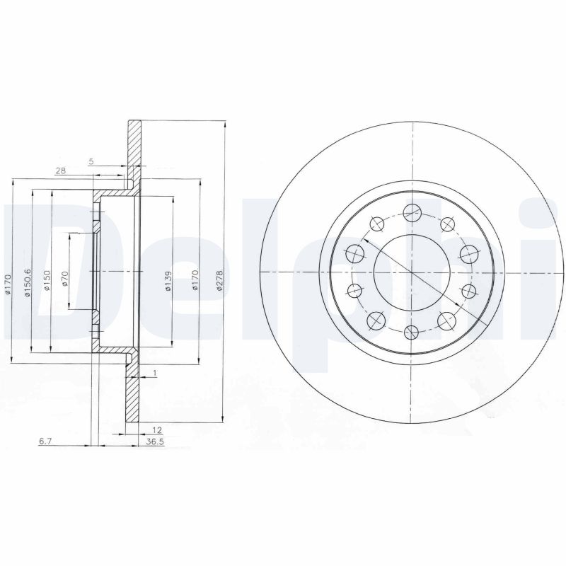 Тормозной диск DELPHI BG3994