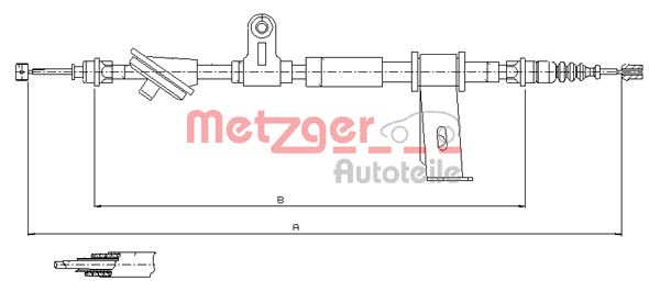 Тросик cтояночный тормоз METZGER 12.0102