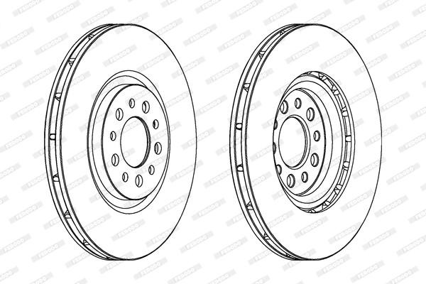 Тормозной диск premier FERODO DDF1453C
