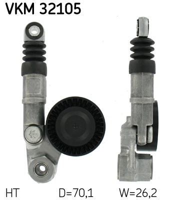 Натяжной ролик поликлиновой ремень SKF VKM 32105