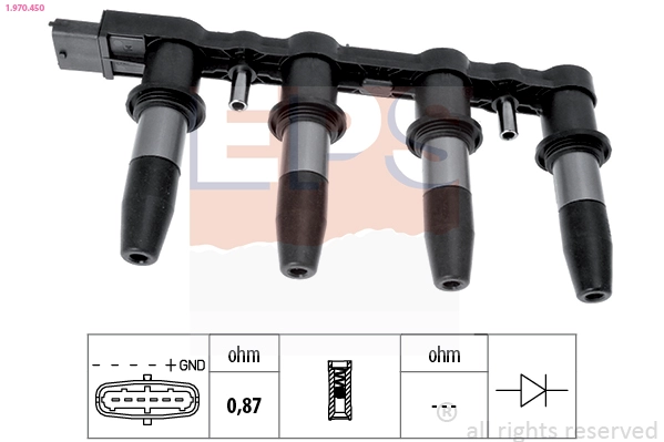 Катушка зажигания made in italy - oe equivalent EPS 1.970.450