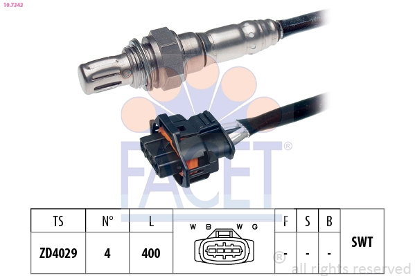 Лямбда-зонд made in italy - oe equivalent FACET 10.7343