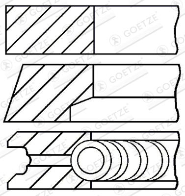 Комплект поршневых колец GOETZE ENGINE 08-138800-00
