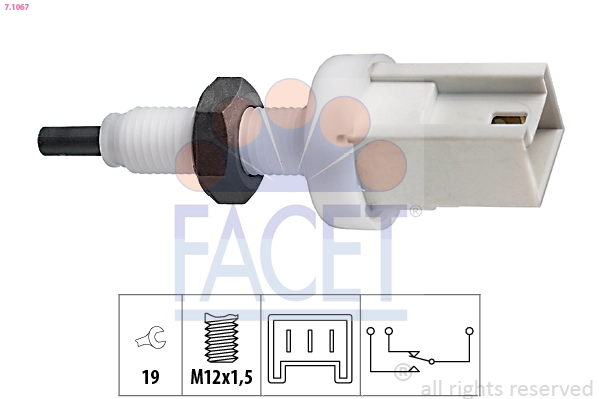 Выключатель фонаря сигнала торможения made in italy - oe equivalent FACET 7.1067