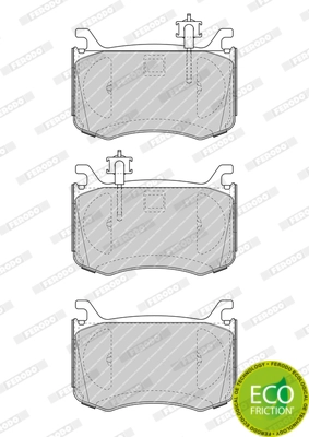 Комплект тормозных колодок дисковый тормоз premier eco friction FERODO FDB4848