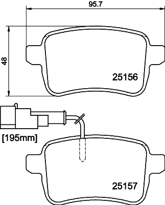 Комплект тормозных колодок дисковый тормоз HELLA/BEHR/PAGID 8DB 355 015-541