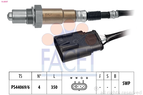 Лямбда-зонд made in italy - oe equivalent FACET 10.8097