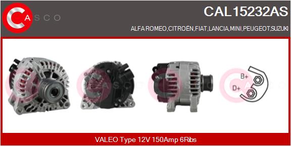 Генератор brand new hq CASCO CAL15232AS