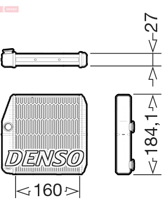 Теплообменник отопление салона DENSO DRR09076