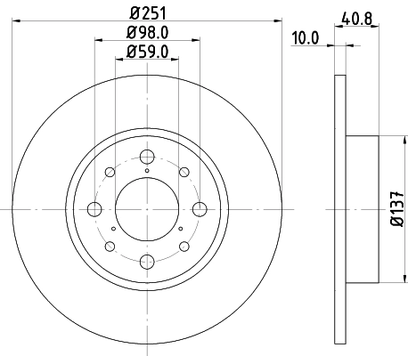 Тормозной диск pro HELLA/BEHR/PAGID 8DD 355 116-441