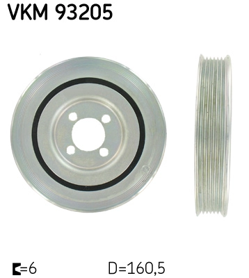 Ременный шкив коленчатый вал SKF VKM 93205