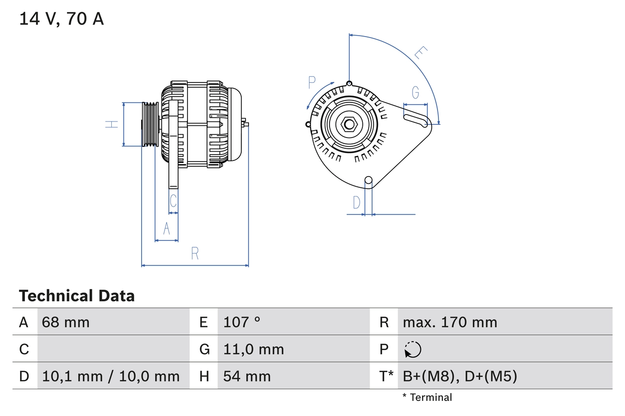 Генератор BOSCH 0 986 080 560
