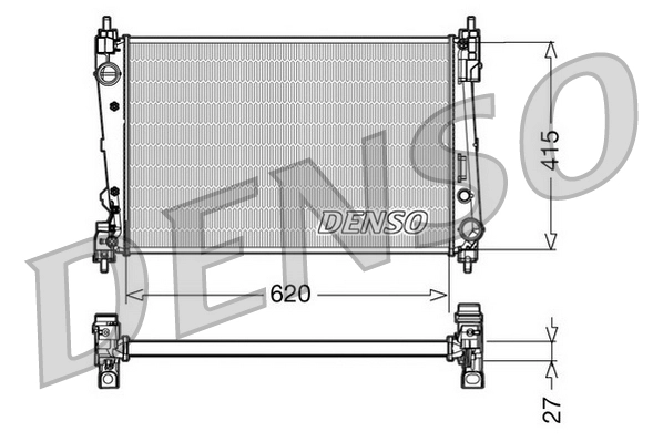 Радиатор охлаждение двигателя DENSO DRM09111