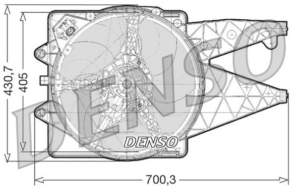Вентилятор охлаждение двигателя DENSO DER01020