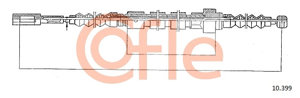 Тросик cтояночный тормоз COFLE 10.399