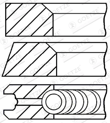 Комплект поршневых колец GOETZE ENGINE 08-405205-00