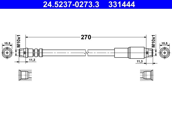 Тормозной шланг ATE 24.5237-0273.3
