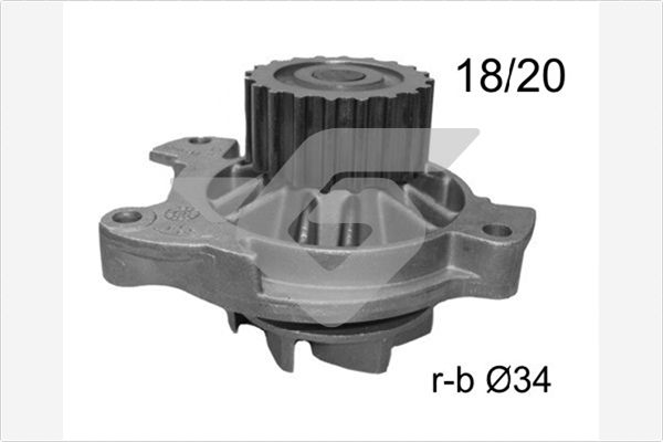 Водяной насос охлаждение двигателя HUTCHINSON WP148