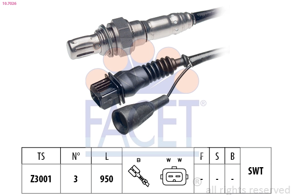 Лямбда-зонд made in italy - oe equivalent FACET 10.7026