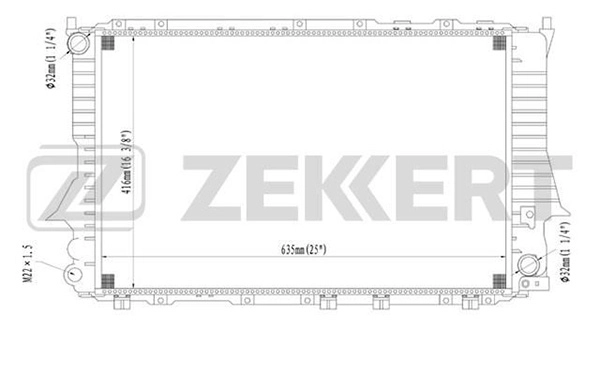 Радиатор охлаждение двигателя ZEKKERT MK-1025