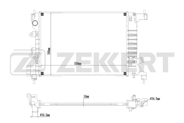Радиатор охлаждение двигателя ZEKKERT MK-1269