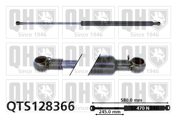 Газовая пружина крышка багажник QUINTON HAZELL QTS128366