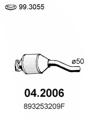 Предглушитель выхлопных газов ASSO 04.2006