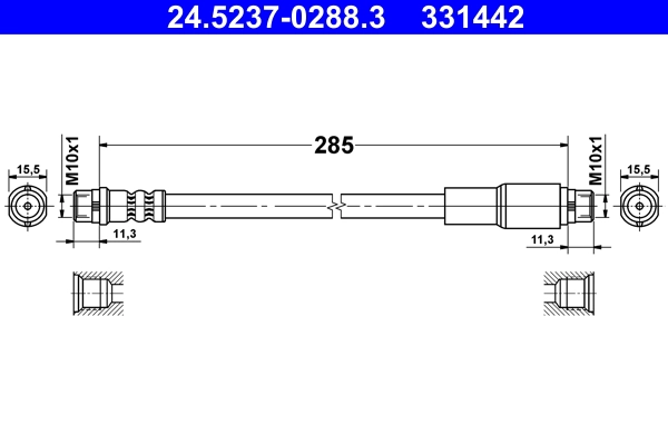 Тормозной шланг ATE 24.5237-0288.3