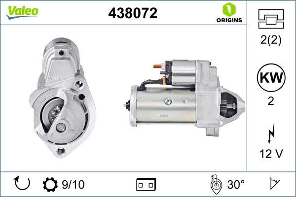 Стартер valeo origins new oe technology VALEO 438072