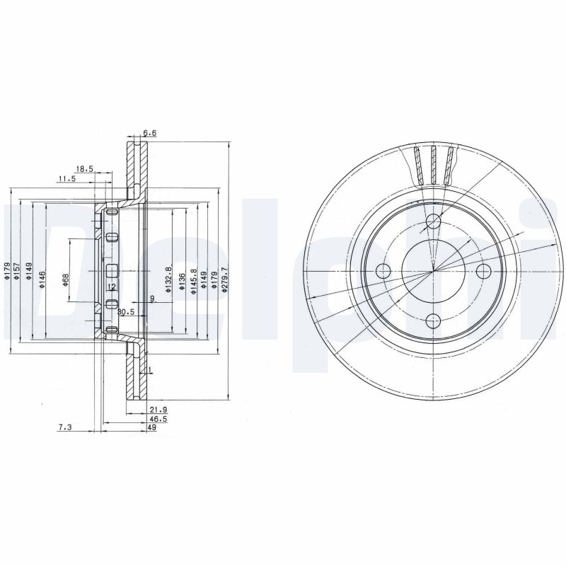Тормозной диск DELPHI BG2784