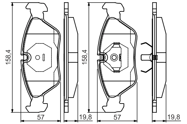 Комплект тормозных колодок дисковый тормоз BOSCH 0 986 495 162
