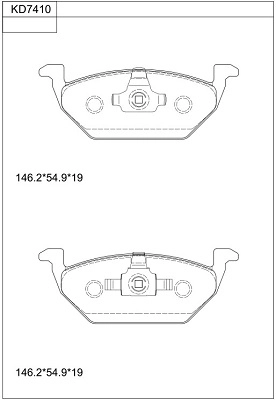 Комплект тормозных колодок дисковый тормоз ASIMCO KD7410