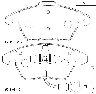 Комплект тормозных колодок дисковый тормоз ASIMCO KD7791