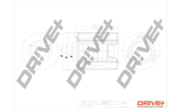 Воздушный фильтр DR!VE+ DP1110.10.0034