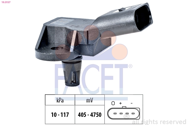 Датчик давления воздуха высотный корректор made in italy - oe equivalent FACET 10.3157