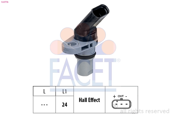 Датчик частота вращения made in italy - oe equivalent FACET 9.0778