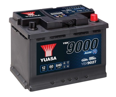 Стартерная аккумуляторная батарея ybx9000 agm start stop plus batteries YUASA YBX9027