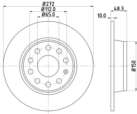 Тормозной диск pro HELLA/BEHR/PAGID 8DD 355 116-971