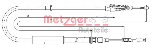 Тросик cтояночный тормоз METZGER 10.7513