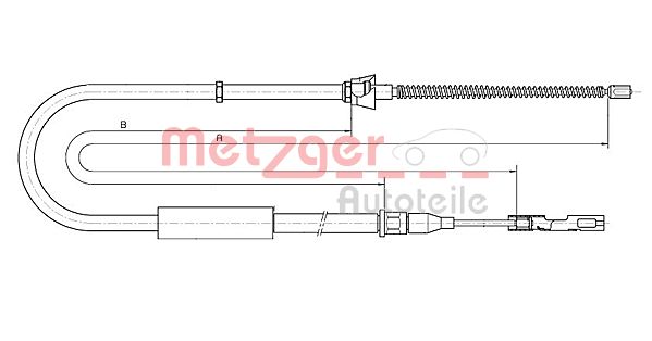 Тросик cтояночный тормоз METZGER 10.7515