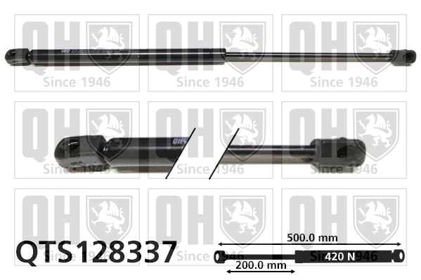 Газовая пружина крышка багажник QUINTON HAZELL QTS128337