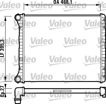 Радиатор охлаждение двигателя VALEO 732785
