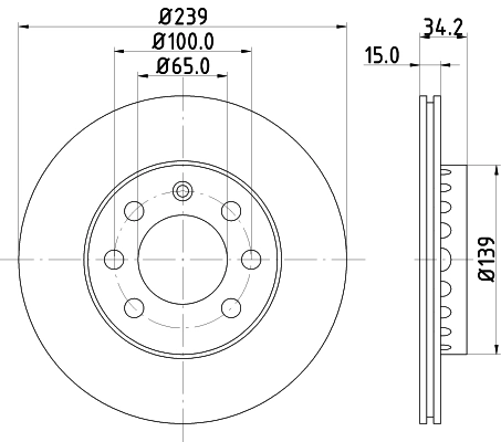Тормозной диск pro HELLA/BEHR/PAGID 8DD 355 107-581