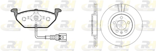 Комплект тормозов дисковый тормозной механизм dual kit ROADHOUSE 8633.01