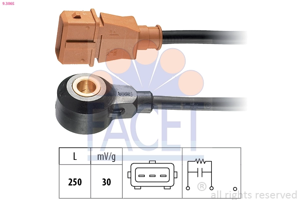Датчик детонации made in italy - oe equivalent FACET 9.3065
