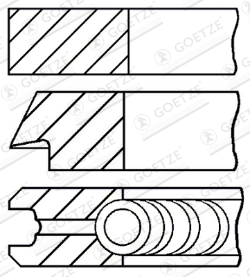 Комплект поршневых колец GOETZE ENGINE 08-502900-00