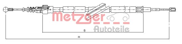Тросик cтояночный тормоз METZGER 10.7506